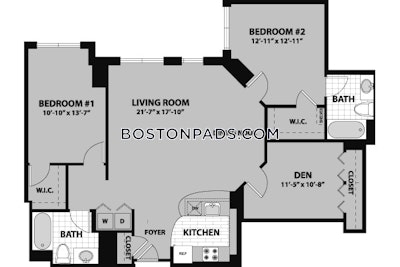 Waltham Apartment for rent 2 Bedrooms 2 Baths - $3,401