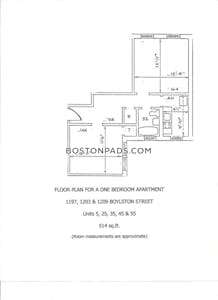 Fenway/kenmore Apartment for rent 1 Bedroom 1 Bath Boston - $2,350